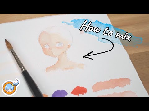 How to Mix Skin Color [Watercolor Anime Tutorial]