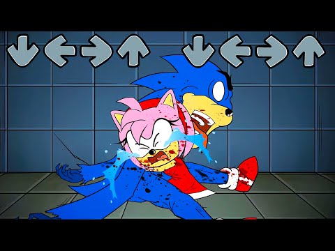 Sonic EXE KILLS Amy Rose in Friday Night Funkin - FNF be like