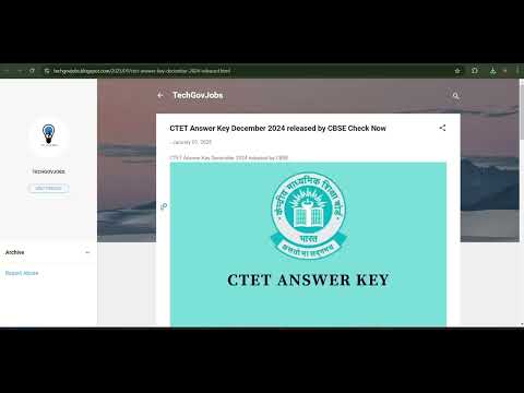 Central Teacher Eligibility Test (CTET) Answer Key December 2024 Released by CBSE – Check Now!