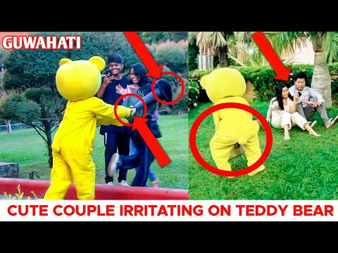 Cute Couple Irritating On Teddy Bear | Guwahati Park Public Prank