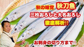 【今が旬】秋刀魚の捌き方とお刺身の切り方教えます‼