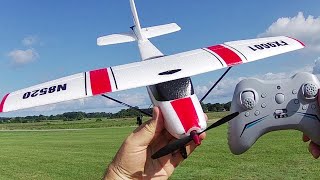 Flybear FX9601 Cessna 182 4 CH RTF Brushless RC Airplane Flight Test Review