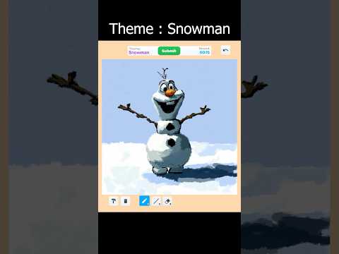 Tryhard Challenge | artist drawing Snowman in Roblox Speed draw #roblox #art #drawing #shorts