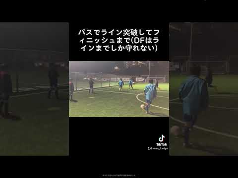 サッカーに活きるフットサルトレーニング【3人組の動き(エイト)】#shorts