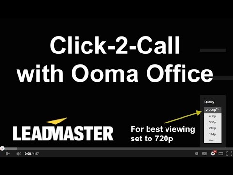 How to Use LeadMaster CRM and Ooma Office for Click to Call Dialing