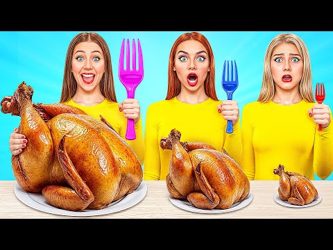 Big, Medium and Small Plate Challenge | Amazing Cooking Hacks by Multi DO Challenge