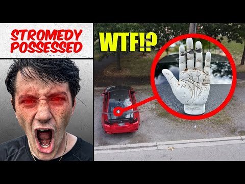 using my drone to FIND THIS HAUNTED HAND BEFORE STROMEDY FINDS IT.... ( it HAUNTS HIM AT NIGHT)