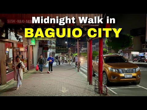 Baguio City Streets at Midnight – Night Walk in the Coldest City of the Philippines!