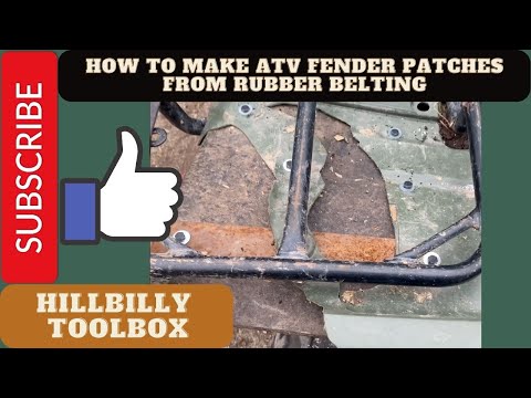 How to make ATV fender patches from rubber belting - The HillBilly ToolBox Way