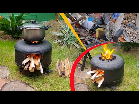 Make an Awesome Housewife Dream Stove from Old Fan Parts