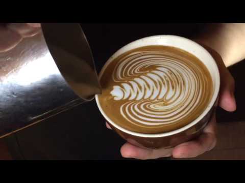 Latte art slow Rosetta