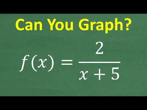 Graph f(x)= 2 /( x + 5) ? How to graph Rational Functions - Horizontal and Vertical Asymptotes