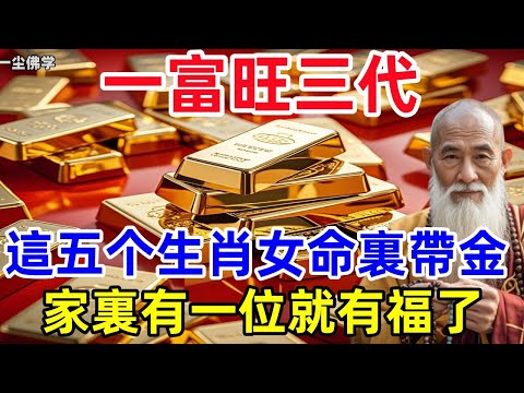 一富旺三代！這五个生肖女命裏帶金，祖上積德才能娶到，家裏有一位就有福了！#生肖 #運勢 #命理 #屬相 #風水