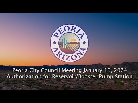 Council Clip 1.16.24 Authorization for Reservoir Booster Pump Station