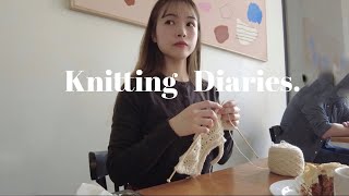 編み物vlog | サマーニット. カフェ. ベジタリアン カナダ生活| knitting vlog cafe summer knit vegetarian living in canada