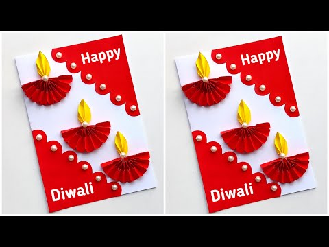 DIY Diwali greeting card 2023 / Diwali card making handmade easy / How to make diwali card