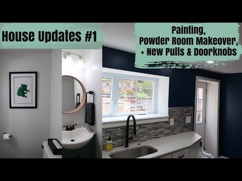 Paint, Powder Room Makeover, & New Pulls