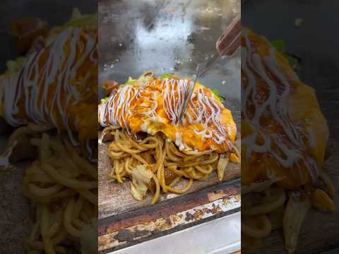 【神戸長田のソウルフード】ぼっかけオムそば 高速オムレツ Omelet fried noodles! yakisoba 焼きそば専門店 長田本庄軒 三宮センタープラザ