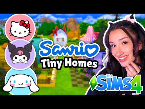 building SANRIO inspired Tiny Homes in The Sims 4