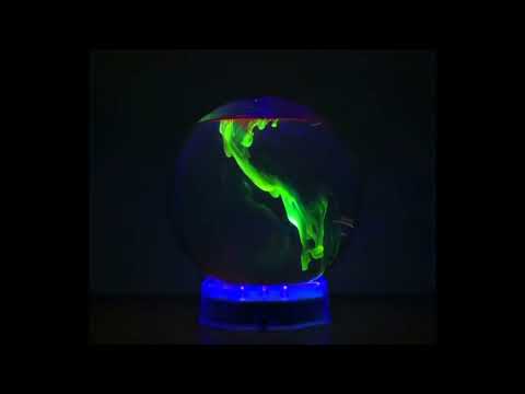 The Glowing lamp | colourful Fluorosphere | Beautiful rainbow glass | Glowing in dark