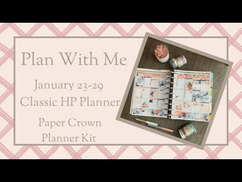 Plan With Me | Winter Planner Spread ft Paper Crown Planner Kit | Jan 23-29 #planwithme #planner