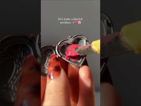 Let’s make a diy heart lipstick necklace ✨ #diymakeup #beauty#nyccreator #nycbeautycreator #asme