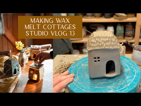 Pottery Studio Vlog 13 - Shaping and carving wax melter cottages