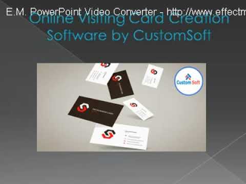 Online Visiting Card Creation Software by CustomSoft