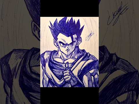 Gohan 🔥 #art #anime #dragonball #blue #pen #drawing #teleport