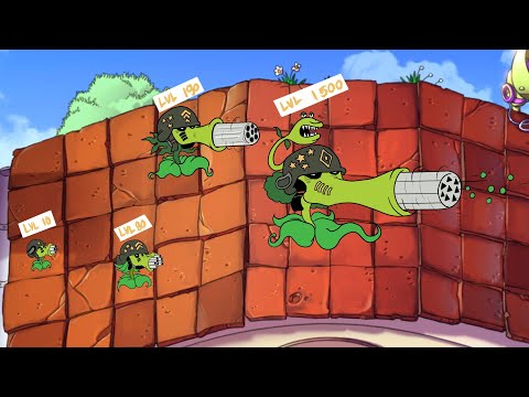 Growing up Evolution Mega Gatling Peashooter | Plants vs Zombies 2 Drawing