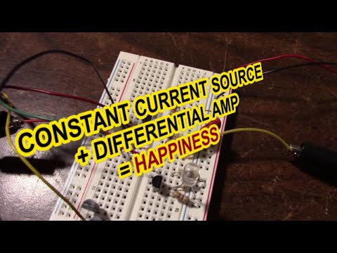 Adding a constant current source to a differential amplifier to improve common mode rejection