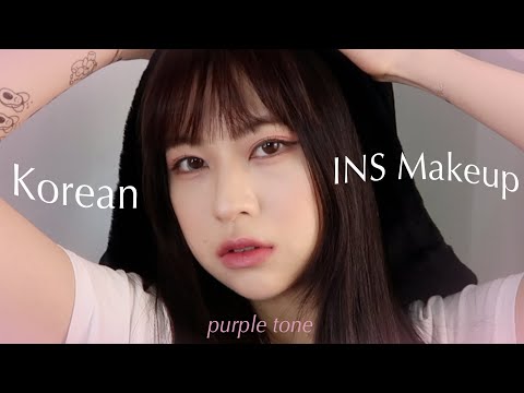 Korean's purple tone makeup on instagram 💜