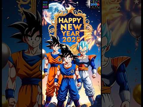 GOKU wishing us a very HAPPY NEW YEAR 2025🎉🎉#shorts #goku #newyear2025 #anime #ai #dragonball #dbz