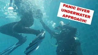 PADI Rescue Diver Exercise 2 - Panic Diver Underwater Approach