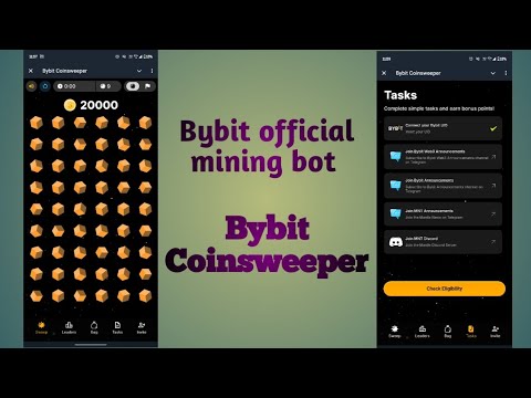 Official bybit mining bot coinsweeper | how to play game | how to connect to bybit in bybit bot