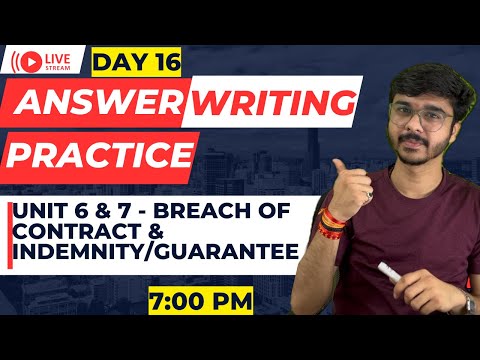 LIVE Answer Writing Business Laws Day 16