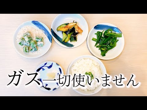 【夏野菜３品至極のレシピ】火使いません！ほぼ切って混ぜるだけ！１品5分！夏バテはこれで乗り切れ