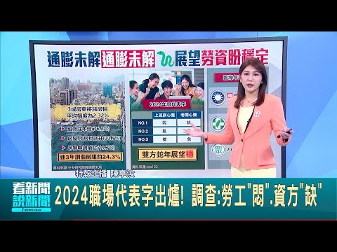 房租通膨壓力大 中研院:近3成房東計畫漲租 2024職場代表字出爐! 調查:勞工"悶".資方"缺" 年終兩樣情! 綠營比照公職 傳藍擬發禮券替代│新聞一把抓20241224│三立新聞台