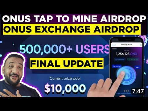 ONUS Free Mining Tap Tap & Earn Full Guide | ONX Tokan Airdrop | ONUS Wallet Withdraw