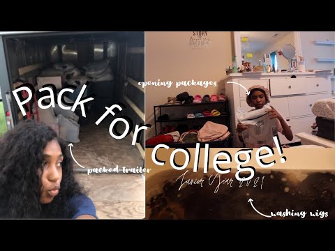 PACK FOR COLLEGE! pack with me for college move in! 2021