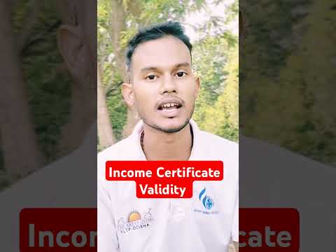 Income Certificate Validity in Odisha #csc #education #edistrictodisha