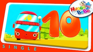 Ten Little Buses | Nursery Rhymes | By HuggyBoBo