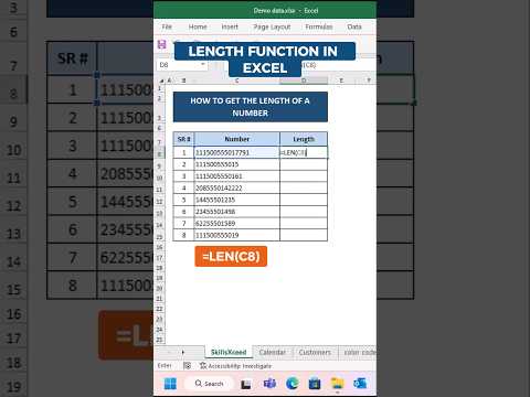 LENGTH Function | Len Formula in Excel #smartexcel #exceltips #exceltricks