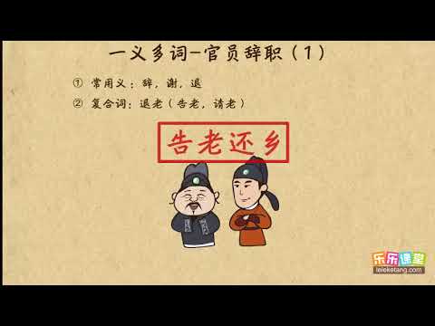 官員辭職（1）文言文學習