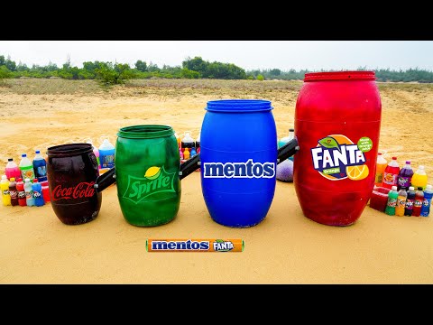 EXPERIMENT: Coca Cola, Sprite vs Mentos vs Fanta!