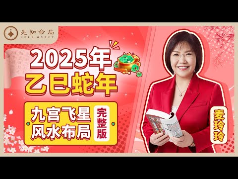 麦玲玲师傅详解2025乙巳蛇年：九宫飞星风水布局！财运、健康、事业、桃花、大门布局！