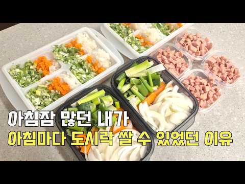 아침에 30분 더 잘 수 있음😴｜도시락 밀키트 🍳🥕｜도시락 재료 미리 준비