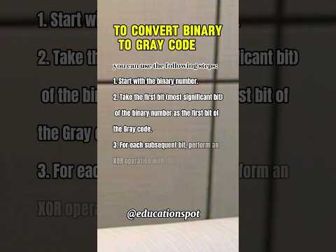 how to convert binary to grey code #shorts#conversion#fypシ