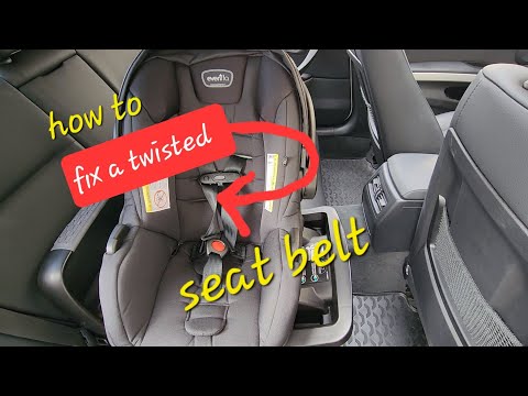 How to fix a twisted seat belt|Evenflo Safemax