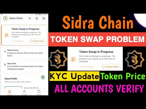 Sidra Token Swap 48 Hours Problem | Sidra Chain Kyc Verification / Sidra Chain Ki Kyc Kaise Kare